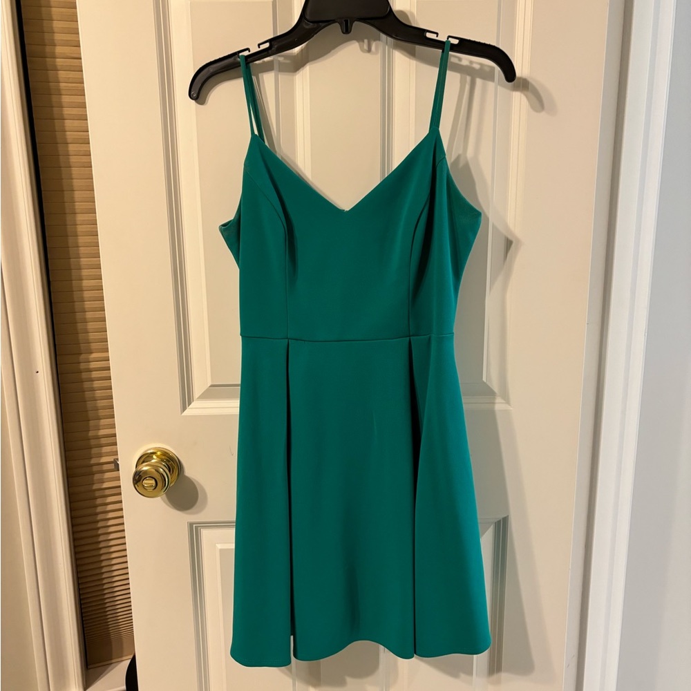 B. Darlin Green skinny strap dress, Size 13/14, zipper on the back